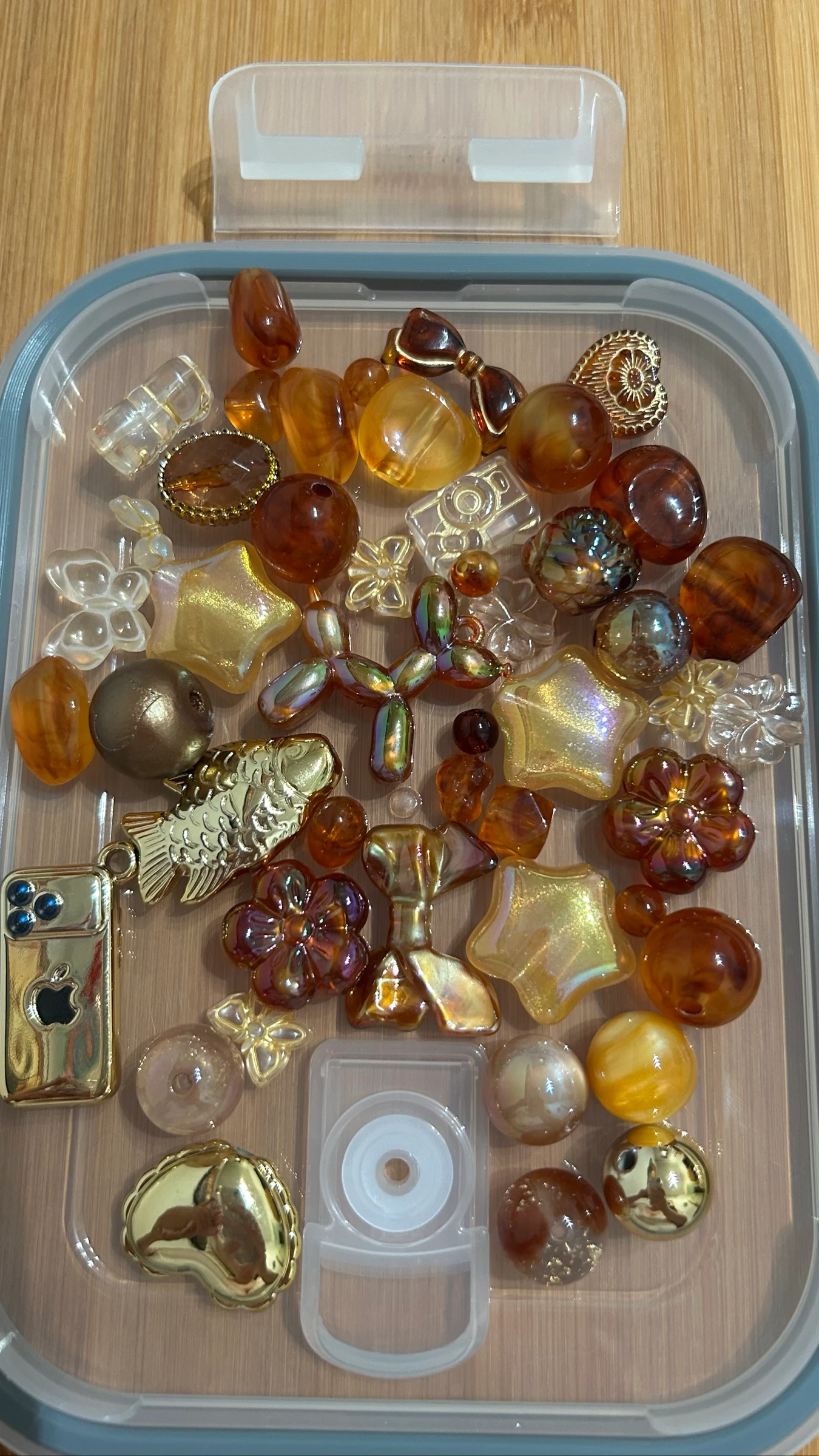 Amber acryl kralen 600ml – photo 3